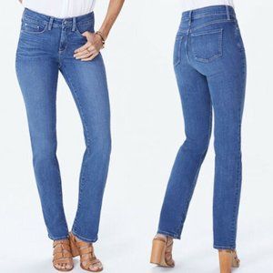 NYDJ Marilyn Straight High Rise Med Wash Jeans 6
